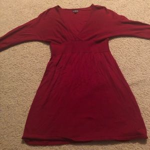 Express red sweater dress size XS worn once